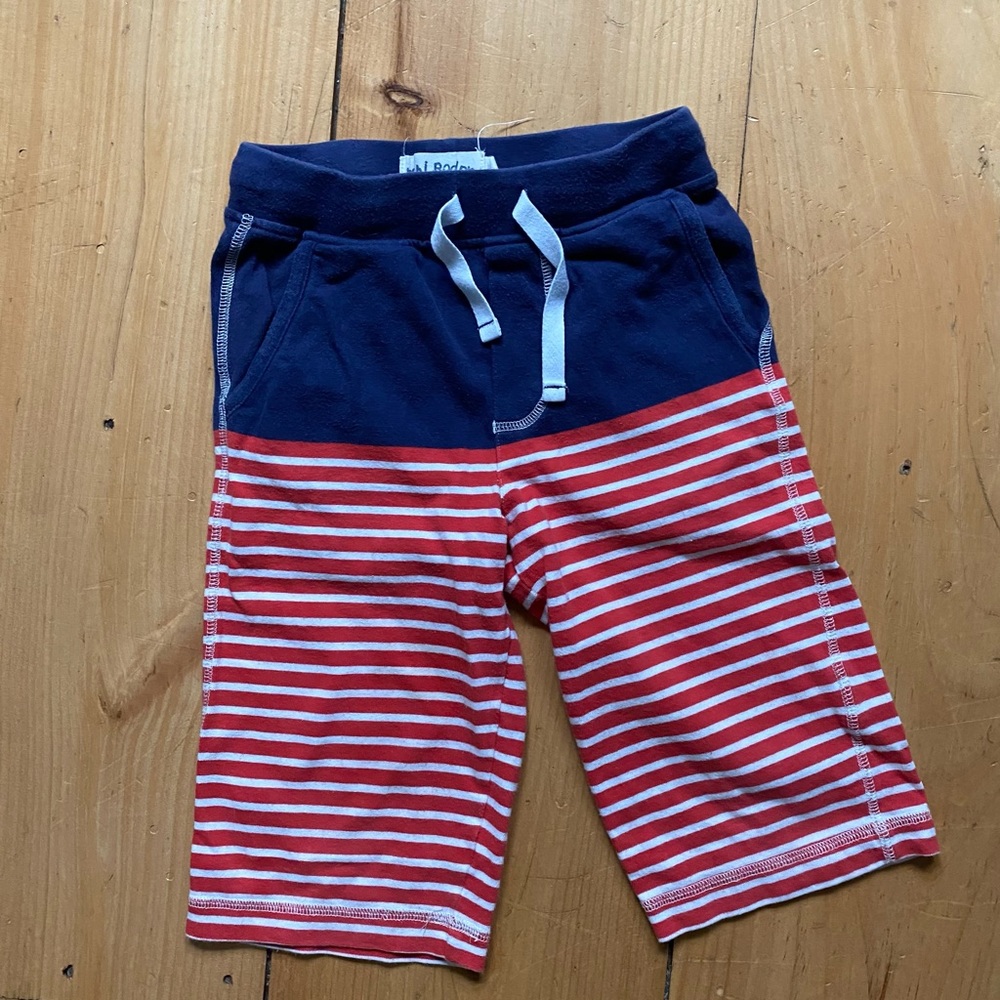 Red, white and blue mini boden shorts